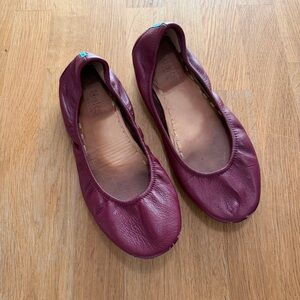Tieks Burgundy 8 Burgundy Leather Ballet Flats